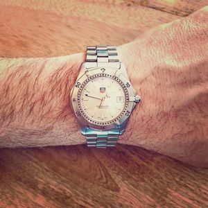 Men’s Swiss Tag Heuer 200 Meter watch.